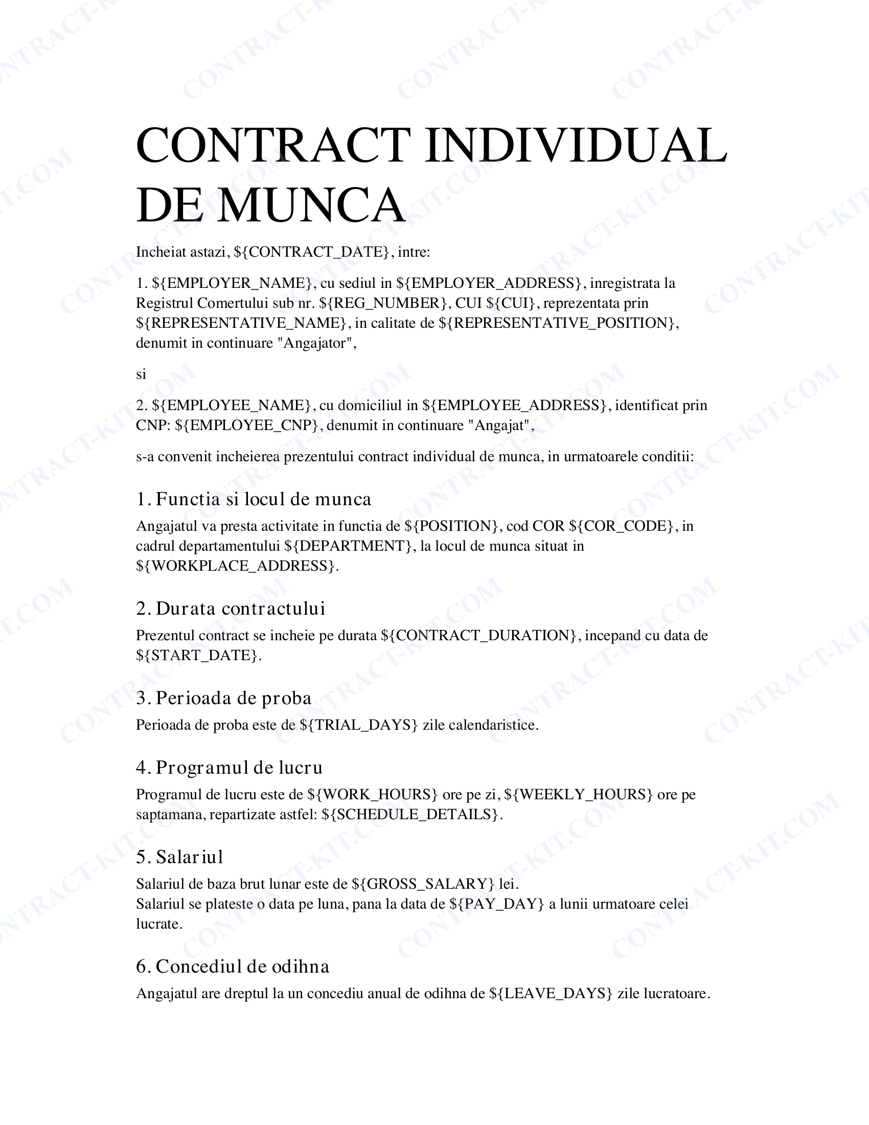 Contract de Muncă