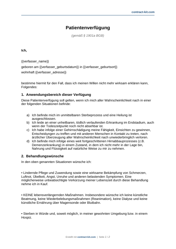 Patientenverfügung